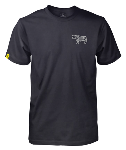 Abstract Bull Black Tee