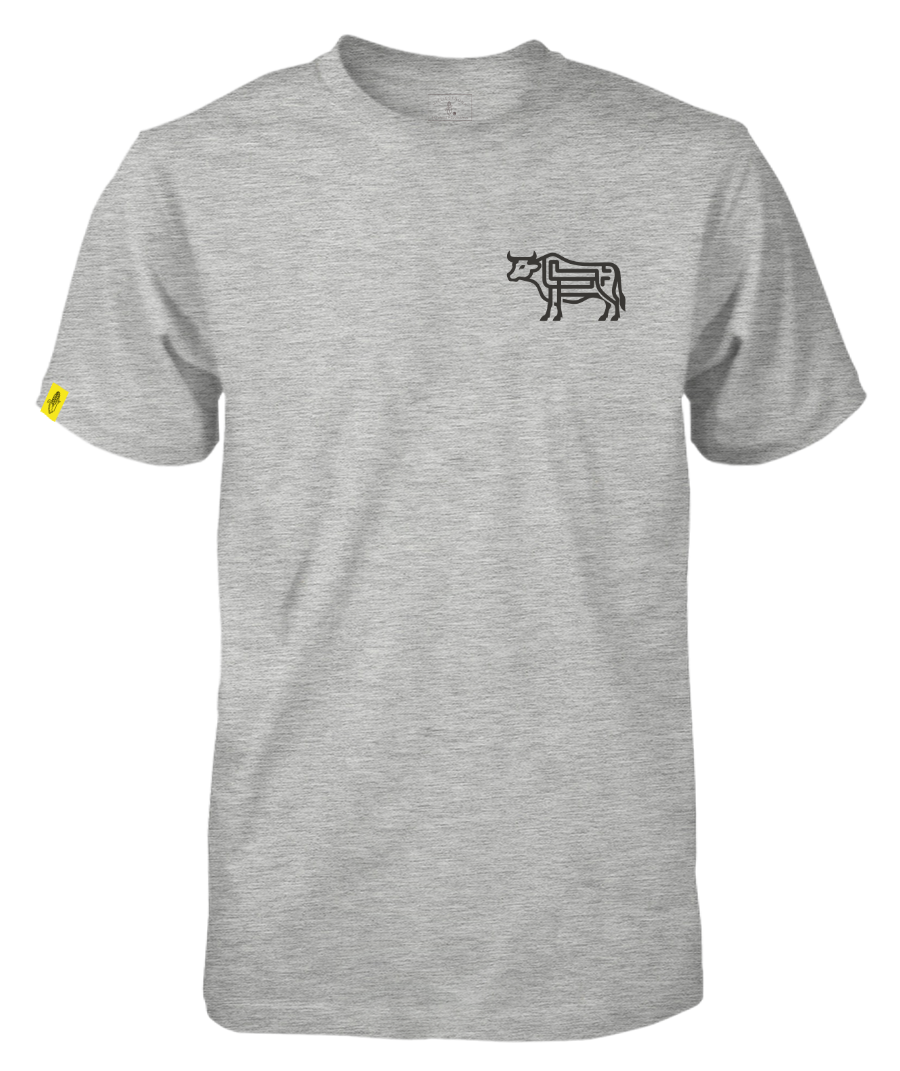 Abstract Bull Grey Tee