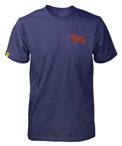 Abstract Bull Navy Tee