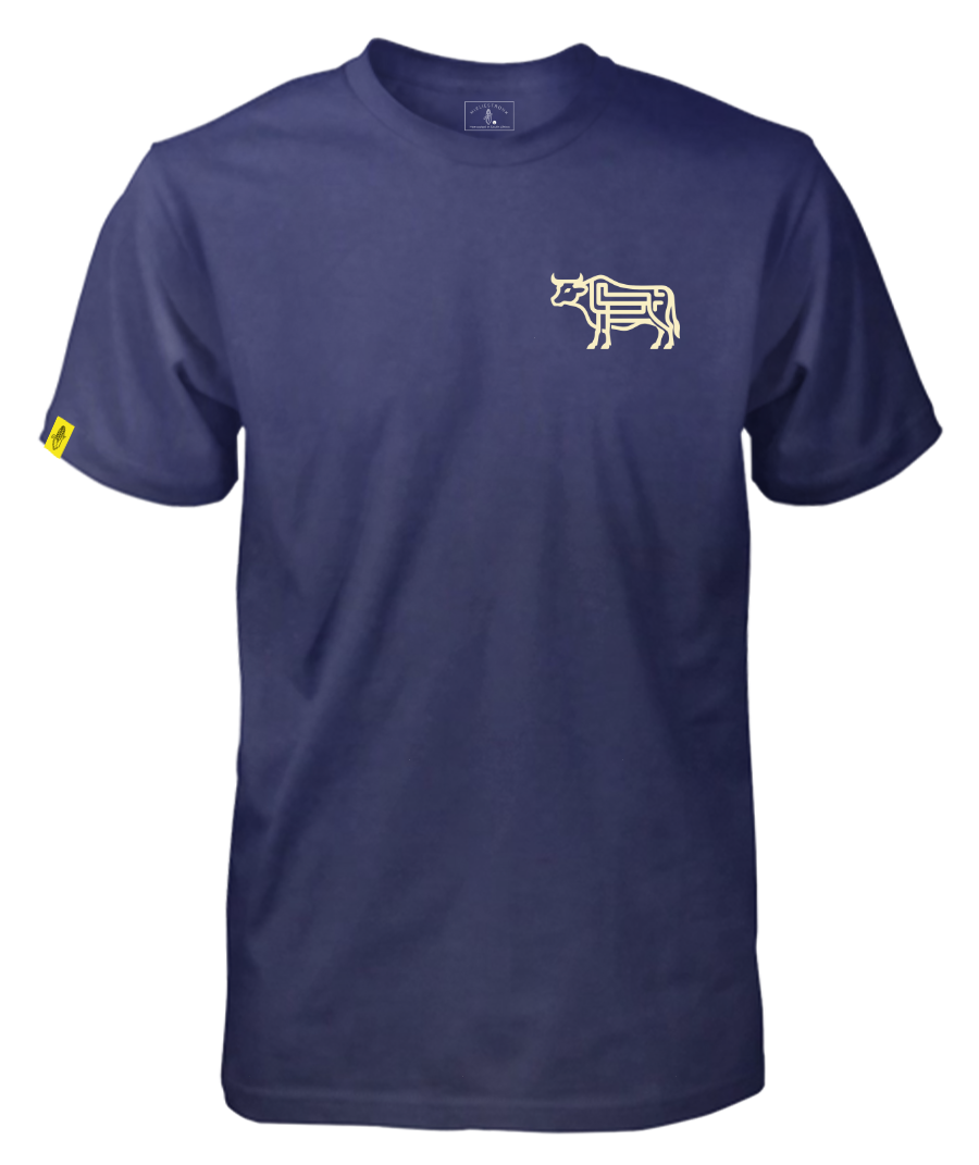 Abstract Bull Navy Tee